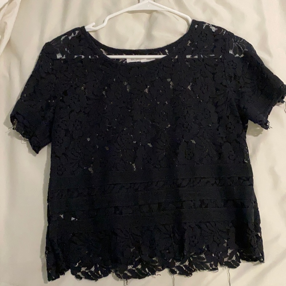 BCBG Black see through top!